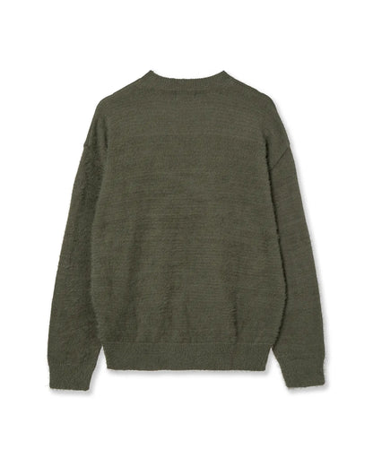 (韓國代購)AEAE WEB LOGO HAIRY KNIT [KHAKI/IVORY/SMOKY BLUE/BLACK/CHARCOAL] <Black Friday~25/11>