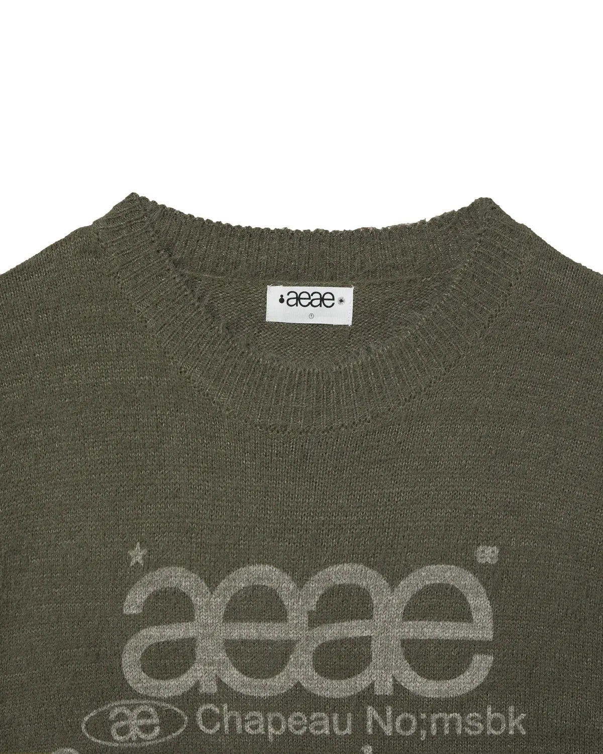 (韓國代購)AEAE WEB LOGO HAIRY KNIT [KHAKI/IVORY/SMOKY BLUE/BLACK/CHARCOAL] <Black Friday~25/11>