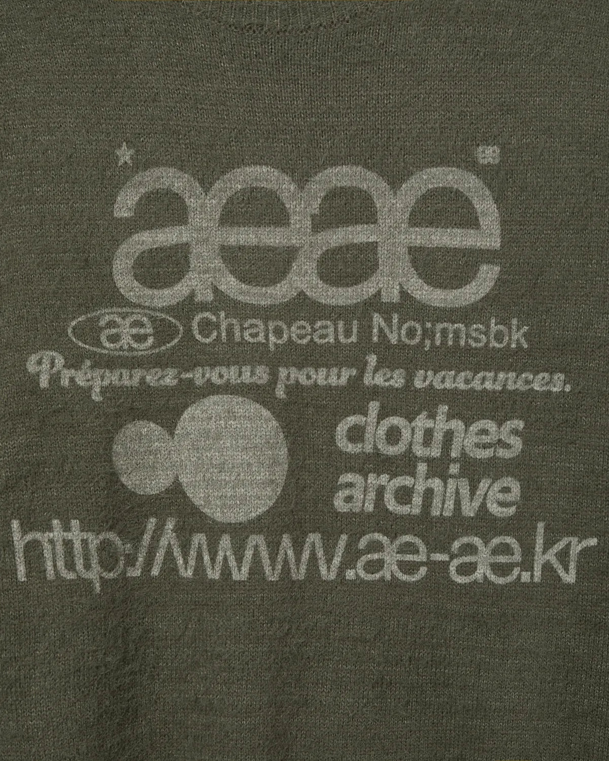 (韓國代購)AEAE WEB LOGO HAIRY KNIT [KHAKI/IVORY/SMOKY BLUE/BLACK/CHARCOAL] <Black Friday~25/11>