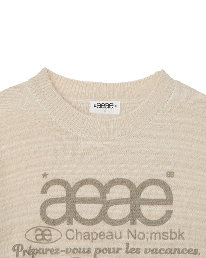 (韓國代購)AEAE WEB LOGO HAIRY KNIT [KHAKI/IVORY/SMOKY BLUE/BLACK/CHARCOAL] <Black Friday~25/11>