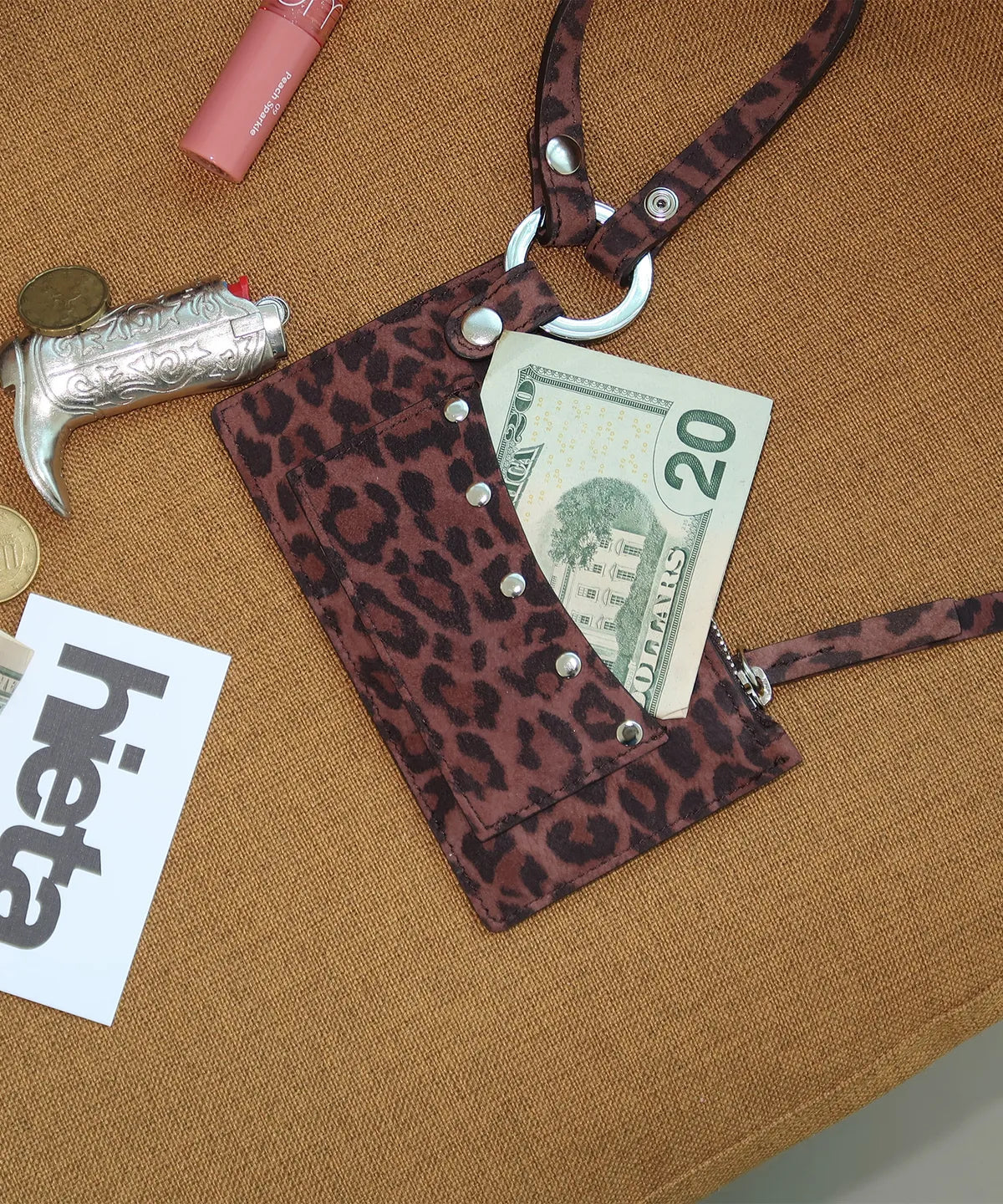 (韓國代購) HIETA bella card wallet(grape/leopard/ivory/black/silver/camel)
