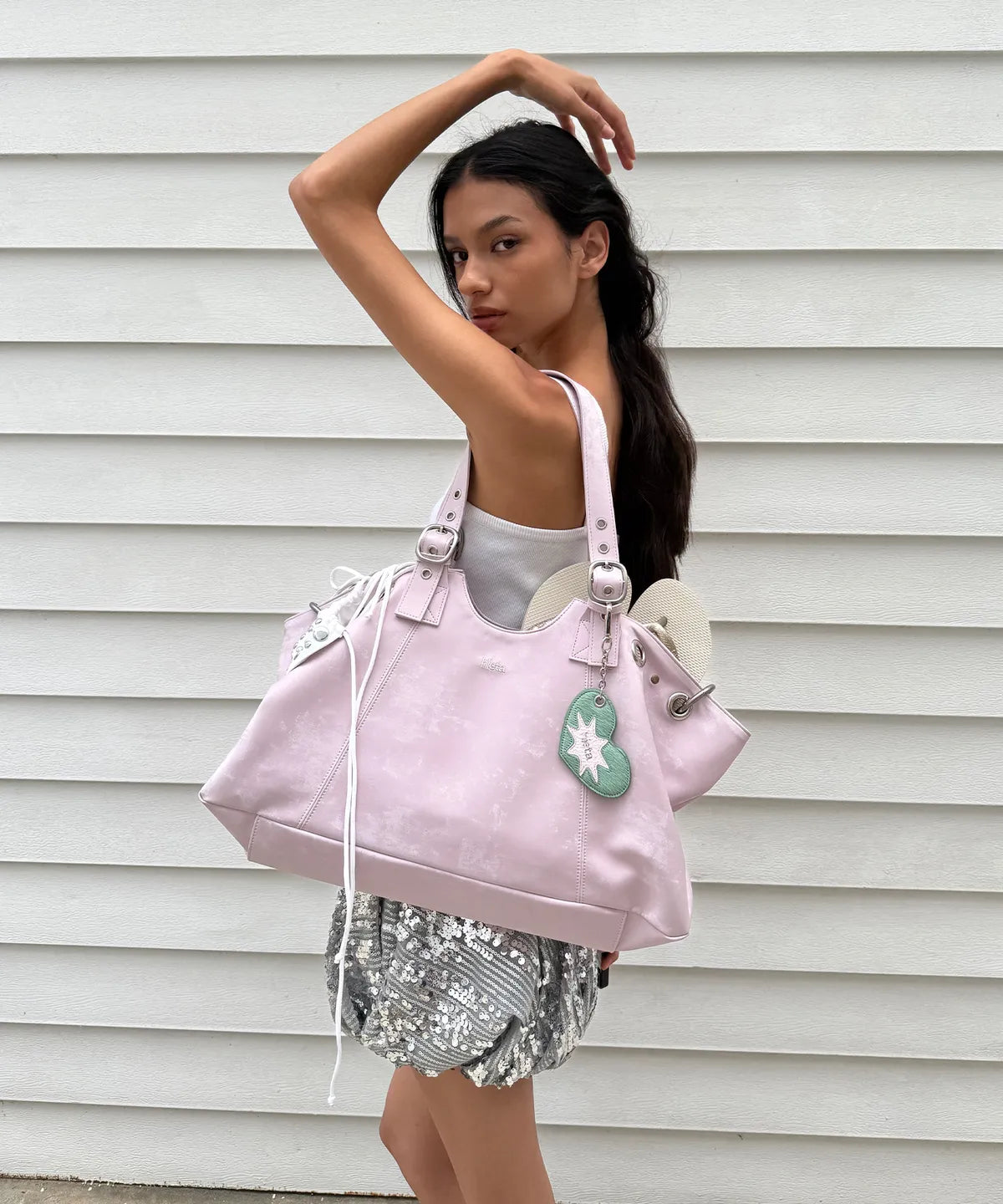 (韓國代購) HIETA becky bag(black/brown/silver/navy/light denim/powder pink)