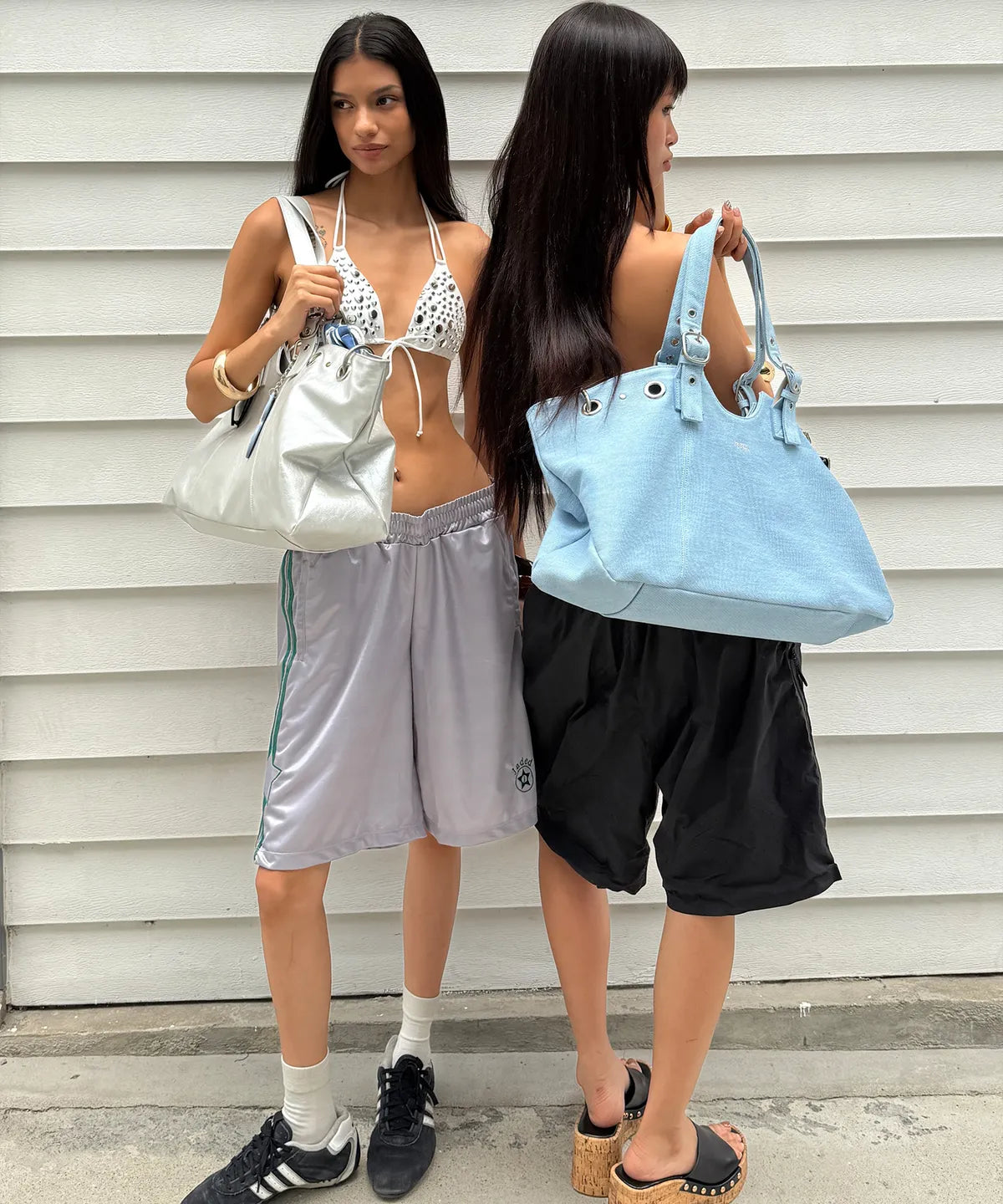 (韓國代購) HIETA becky bag(black/brown/silver/navy/light denim/powder pink)