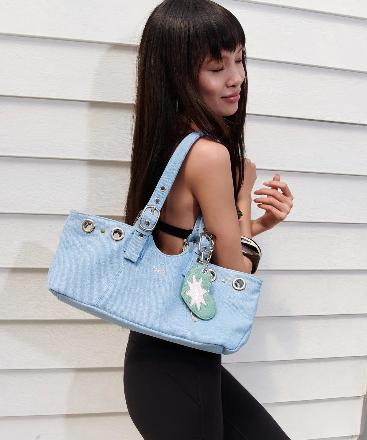 (韓國代購) HIETA becky mini bag(silver/light denim/navy/powder pink)
