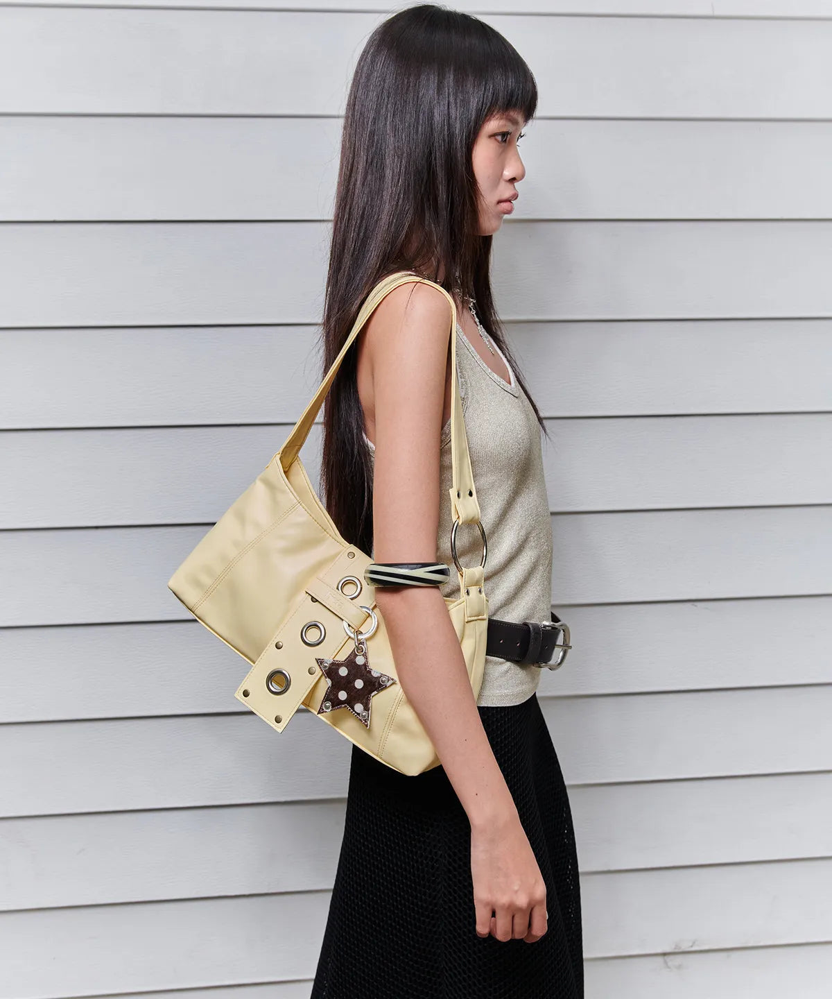 (韓國代購) HIETA nita bag(lemom yellow/black/light denim/olive green/offwhite)