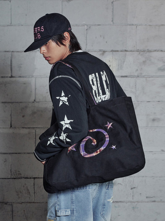 （韓國代購）LSC REVERSIBLE CHECK LOGO BIG ECO BAG (BLACK)（官方22/9後出貨）