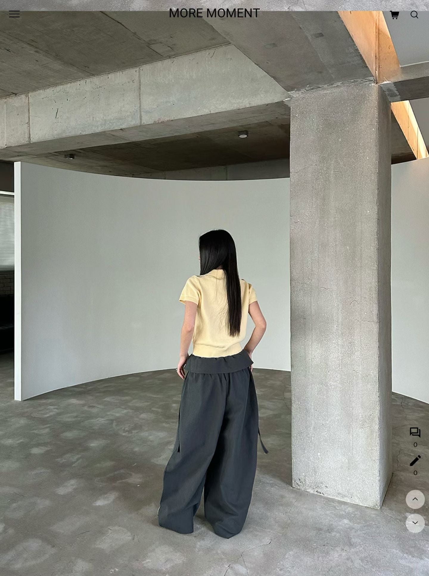 layered balloon pants （beige/black)