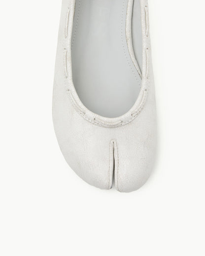 （韓國代購）PAES Leather String Flat ( Vintage White）（225-260）