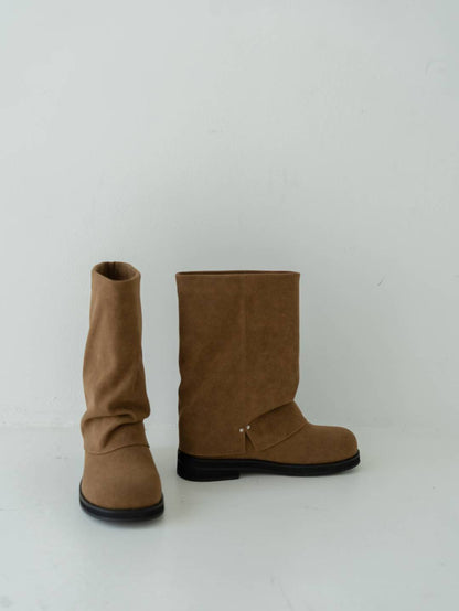 round toe boots (black/brown/khaki) (230-250)