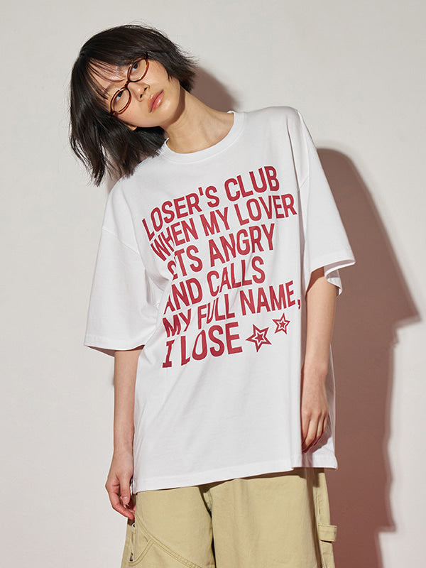 (韓國代購) LOSERSCLUB LSC SLOGAN TEE (WHITE)