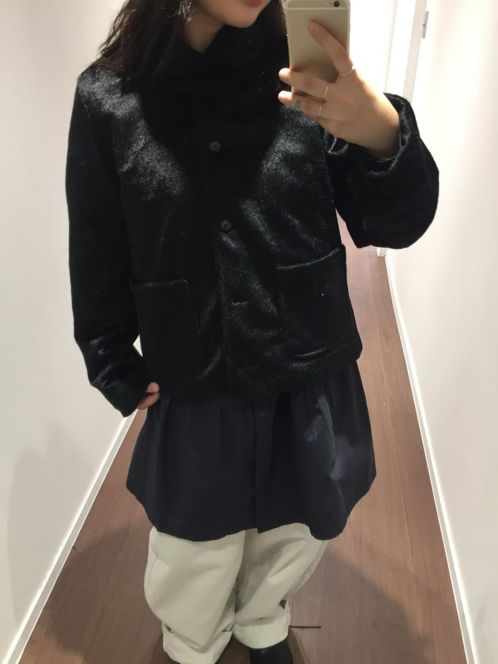 momo jacket (brown/black) 少量現貨