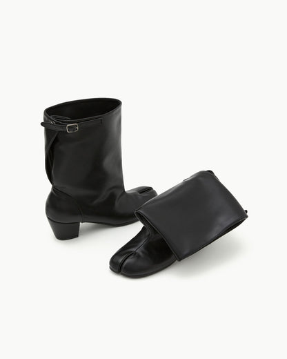（韓國代購）PAES Wide Buckle Tabi Boots（ Black）（230-250）《官方26/9後出貨》
