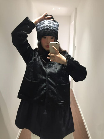 momo jacket (brown/black) 少量現貨