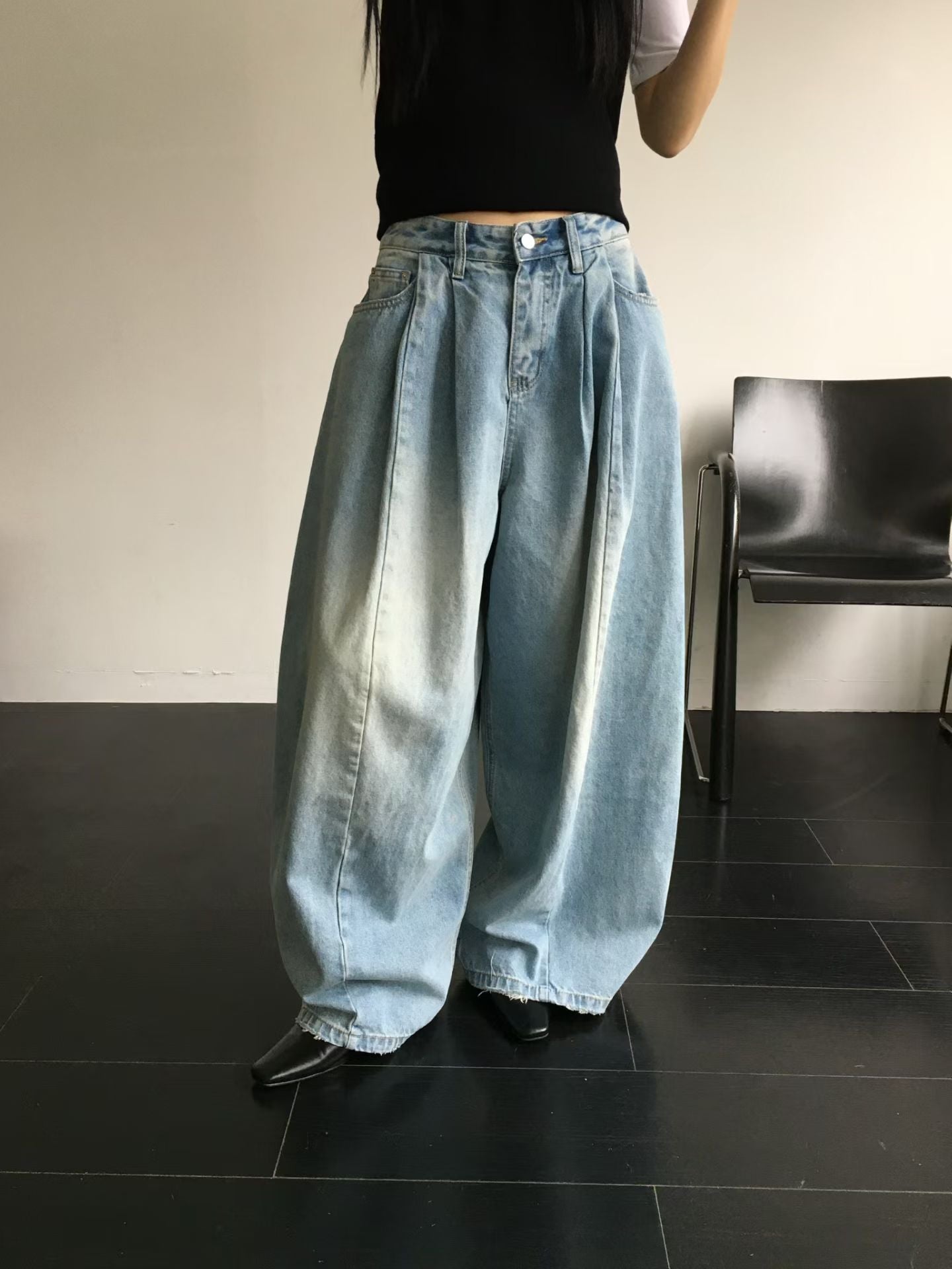 balloon jeans(beige/blue/white)