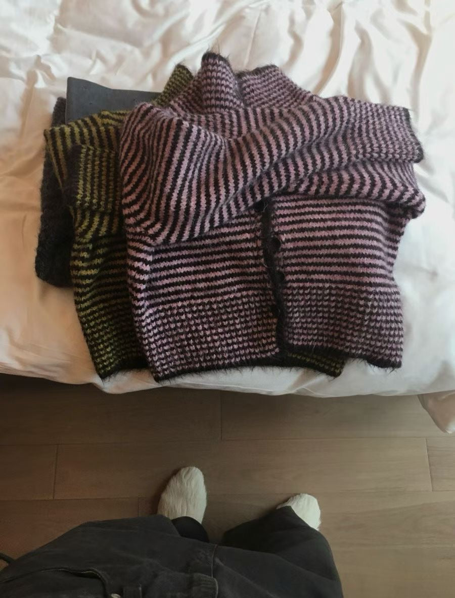 striped knit top (PRE-ORDER)